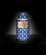 Close-up of Ameenah Infinite Stars incense vase , a luxurious oil-infused bakhoor with oud, rose, and amber.