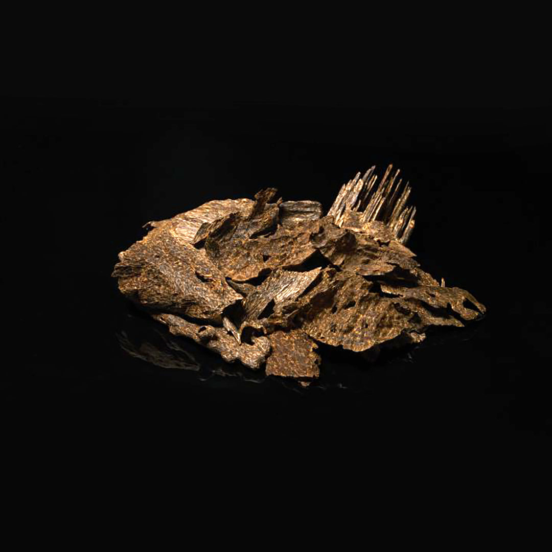 Close-up of K700 premium Cambodian Crassna agarwood with high resin content and deep brown-black tones glowing under soft light.