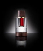 Close-up of Lanxiang Highland Dehn Al Oud bottle  a woody, mature oud oil that embodies authenticity, serenity, wisdom, and refined sophistication.