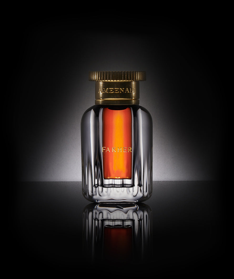 Discover Fakher Dehn Al Oud — a luxurious incense and woody oud oil crafted from rare Indian agarwood, blending wealth, nobility, authenticity, and timeless glory in every drop.